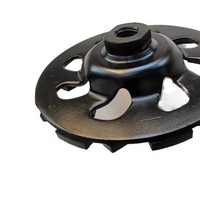 Disques de découpe diamantés à turbine de 125 mm (5 pouces) à 12 segments pour meuleuse d'angle, pour le polissage du béton, de la pierre, du marbre et du métal