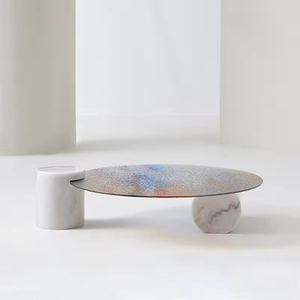 Mesa de <span class=keywords><strong>Centro</strong></span> de Vidrio de Lujo Nórdico Moderno con Certificación CE de la UE, Mesa de <span class=keywords><strong>Centro</strong></span> de Alta Gama para Hoteles, Apartamentos Familiares y Villas - Product Image 3