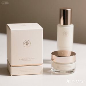 Miễn phí mẫu tùy chỉnh Gradient cao cấp bao bì mỹ phẩm thiết lập độc đáo chăm sóc da hộp giấy Matt cán vật liệu tái chế miếng bọt biển - Product Image 2