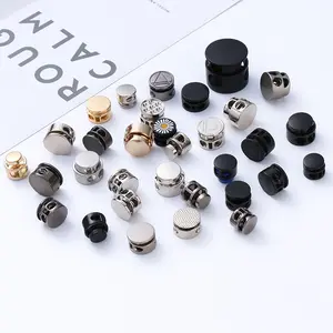 Factory Price Custom 18mm Metal Alloy And Zinc Alloy Toggle Stoppers Spring Cord Stoppers For Clothing Rope Ends