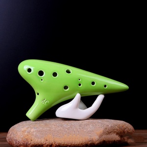 Ocarina en céramique à 12 trous, flûte alto C chromatique, piccolo de poche pour débutants, cadeau pour l'apprentissage musical - Product Image 4