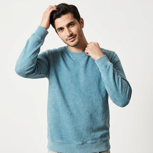Sweat-shirt à capuche unisexe en molleton épais délavé à l'acide, style vintage, haute qualité, pour hommes - Product Image 1