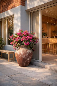 Wholesale Design Vintage Rustic Style Flower Pots Fiber Cement Flower Pots with Drainage Hole For Garden - Product Image 3