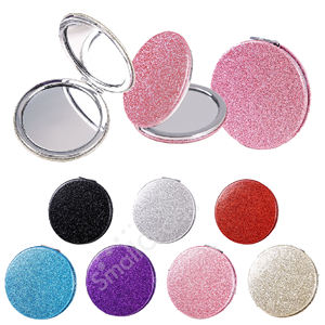 شعار مخصص مطبوع فاخر ممتاز صغير كلاسيكي قلب ذهبي جيب ماسي مرآة ترويجية للشركات الصغيرة هدايا ترويجية - Product Image 3