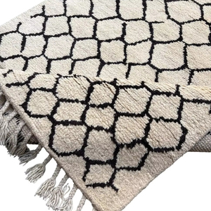 Tapis de salon en mélange de laine de Nouvelle-Zélande, tissé à la main, tapis de chevet, exportation au prix de gros - Product Image 1