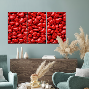 Heart Candy <b>Canvas</b> Art: Modern Kitchen <b>Wall</b> Decor, Printed Design,SET OF 3 <b>CANVAS</b> - Product Image 3