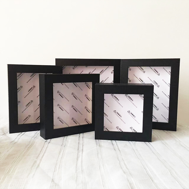 Wholesale 4*4 5x7 12x12 Family love Black Wood Photo Picture Frame Shadow Box Frames Bulk
