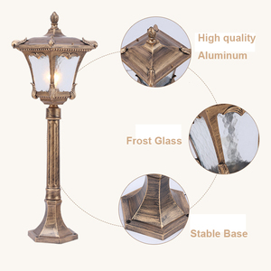 Klassieke Tuinpaallamp Op Maat Gemaakte Kleur Ip44 Waterdichte Vintage Licht Buitenpilaarlamp Met Ce-Certificaat - Product Image 5