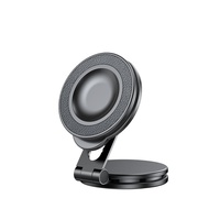 Support de téléphone de voiture pliable N50 en matériau PC avec aimant puissant, rotation à 360°, fixation sur tableau de bord, silencieux et antichoc pour tous les smartphones