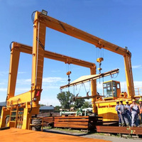 Estructura de acero Doble viga Neumático de goma Grúa de pórtico 32-40 Ton Motor diésel Control PLC Operado a distancia