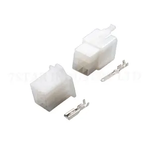 9 pin white female and male auto / Motorcycle wire harness plug connector with terminals 6030-9991/6040-9111