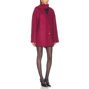<span class=keywords><strong>Manteau</strong></span> en Laine Décontracté Ample à Trois Boutons et Manches Longues pour <span class=keywords><strong>Femme</strong></span>, Style Rétro Européen et Américain, Nouvelle Collection Hiver 2026, Fabrication Personnalisée - Product Image 2