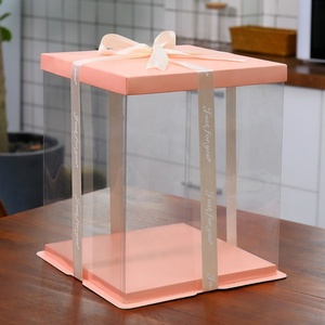 Custom <b>clear</b> <b>Cake</b> <b>Boxes</b> Tall Wedding <b>Cake</b> <b>Boxes</b> Luxury Plastic <b>clear</b> Transparent - Product Image 3