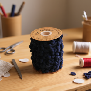 Ruban Pom Pom Ilan de 2,0 cm de large et 1 m de long pour artisanat et décorations de couture - Product Image 2