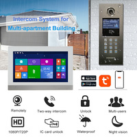 Système d'interphone vidéo IP TCP intelligent Tuya étanche pour immeubles multi-appartements