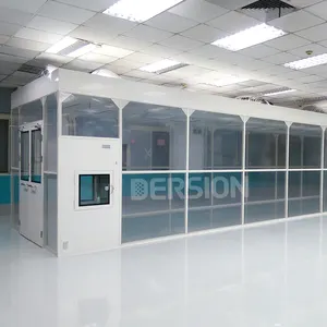 Fábrica prefabricadas personalizado metros cuadrados en modular de la clase 100000 habitación limpia cabina limpia booth