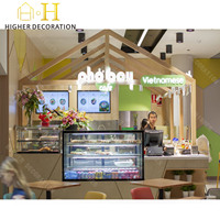 Conception de décoration de restaurant, vitrine de café personnalisée, présentoirs de café, mobilier de magasin, comptoir de bar pour clubs