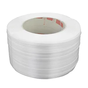 Polyester Composite Corded Strapping Dreammao 13mm White Recyclable Environmentally Friendly Hydration High Tenacity Polyester Composite Cord Strap For Cargo Packing