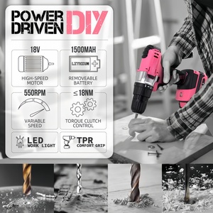 Juego <span class=keywords><strong>de</strong></span> Taladro Multifunción <span class=keywords><strong>de</strong></span> 81 Piezas, Destornillador Inalámbrico <span class=keywords><strong>de</strong></span> 18V, Kit Combinado <span class=keywords><strong>de</strong></span> <span class=keywords><strong>Herramientas</strong></span> Eléctricas para Perforar Agujeros en <span class=keywords><strong>Madera</strong></span> para Renovación del Hogar - Product Image 3