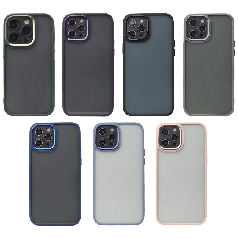 wholesale cell phone cases for iphone 13 14 15 phone cover accessories metal frame protector for camera carcasas para celular