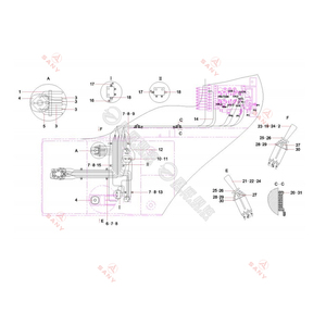 أجزاء الرسم البياني الأصلي لأجزاء الرسم البياني مكونات الحفار التخطيطي المشروح - Product Image 3