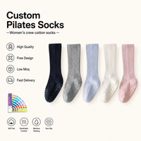 Chaussettes de yoga et de Pilates pour femmes, en coton et bambou, personnalisées, de haute qualité, antidérapantes, respirantes, à séchage rapide, avec grip pour adultes
