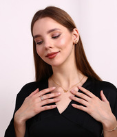 Ensemble collier et boucles d'oreilles HL minimaliste en acier inoxydable plaqué or 316L 18K avec nœud papillon, bijoux tendance