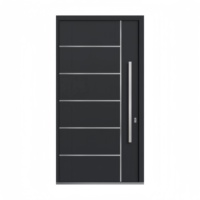Porte pivotante moderne en aluminium pour entrée principale de villa, sécurité domestique, design personnalisé, dernières tendances