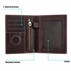 Funda de Pasaporte Minimalista Unisex de Cuero Genuino Impermeable con Bloqueo RFID, Cartera Compacta para Dinero de Viaje - Product Image 3