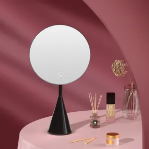 Зеркало для макияжа с металлическим каркасом в минималистском стиле, 360 градусов