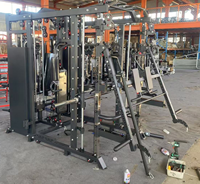 Système d'entraînement tout-en-un DINUO Smith, pile de poids en acier massif standard de 70 kg, machine d'entraînement de force pour tout le corps pour salle de sport à domicile
