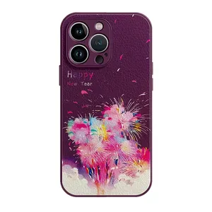 Nuevo cuero para iPhone 15 pro Max teléfono móvil 14 13 12 11 X series funda protectora accesorios personalizados