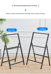 لوحة إعلانات محمولة من نووفان H007 مصنوعة من الحديد أحادية الجانب، حامل ملصقات عمودي للأرضيات في الهواء الطلق مقاوم للرياح للعرض الإعلاني - Product Image 6