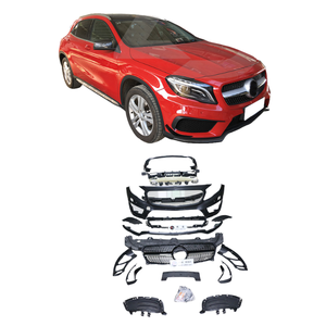 Kit carrozzeria stile GLA45 con paraurti minigonne laterali griglia principale per <span class=keywords><strong>Mercedes</strong></span> classe <span class=keywords><strong>GLA</strong></span> W156 <span class=keywords><strong>GLA</strong></span> 200 220 260 2015-2019 - Product Image 1