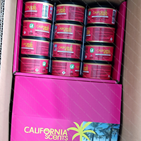 Diffuseur d'air pour voiture California Scents, boîte en étain, logo personnalisé, parfum en boîte, vente en gros pour la décoration intérieure de voiture