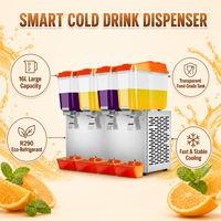 Distributeur de boissons commercial haute performance 16L, machine à jus en acier inoxydable 304, distributeur de boissons froides