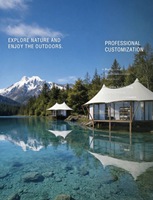 Tente de luxe XingYu EPCO pour glamping, en toile, quatre saisons, imperméable, double couche, équipement de camping pour resort extérieur complet