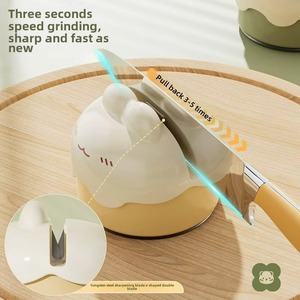 Afilador de Cuchillos de Cocina con <span class=keywords><strong>Piedra</strong></span> de <span class=keywords><strong>Afilar</strong></span> de Acero de Tungsteno, Herramienta con Ventosa de Vacío Extraíble <span class=keywords><strong>para</strong></span> un Afilado Perfecto - Product Image 2