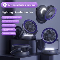 Neuer USB-Aufladbarer Tragbarer Faltbarer Luftzirkulationsventilator mit Bürstenlosem Motor und Eingebauter Batterie für Desktop-, Wand- und Bodennutzung
