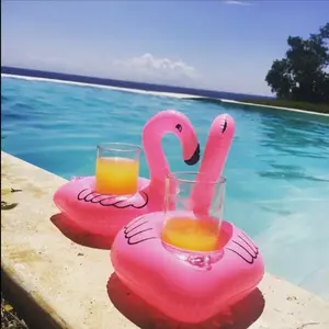 Obl Flamingo Drink Float Opblaasbare Drinkbekerhouders Drijvend Dienblad Zwembad Float