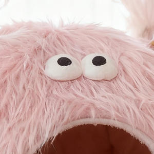 <span class=keywords><strong>Lit</strong></span> pour chat en peluche en forme <span class=keywords><strong>de</strong></span> monstre personnalisé en usine, nid pour animaux <span class=keywords><strong>de</strong></span> compagnie semi-fermé, mignon et chaud, antidérapant, pour petits chiens et chats - Product Image 6