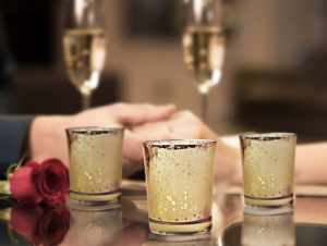 Offre Spéciale or rose forme de cylindre étoilé <span class=keywords><strong>fantaisie</strong></span> décoratif porte-bougie en verre - Product Image 5