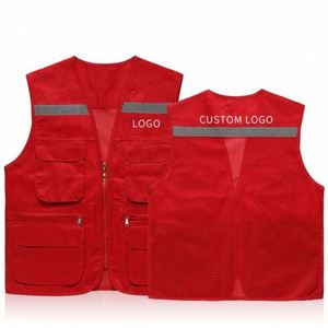 Men's High Quality Reflective Waterproof Quick Dry Polyester Cargo Vest Multi-Pockets Climbing Shooting Photography Summer - Product Image 2