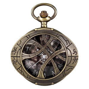 Ensemble de collier de montre de poche à quartz vintage, chaîne de montre de poche creuse meilleur cadeau pour hommes et femmes - Product Image 1
