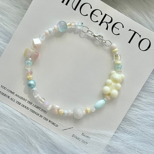 Pulseras de Eslabones de Estilo Clásico de Moda para Mujer, Venta Caliente al por Mayor, Hechas a Mano con Cuentas de Semillas, Coloridas y con Personalidad - Product Image 5