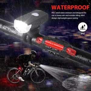 En Oferta, Juego de Luces Delanteras y Traseras para Bicicleta LED ABS, Recargables por USB, Impermeables, Deportivas de Montaña, 3 Modos - Product Image 4