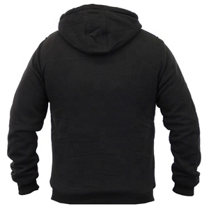 <b>Men</b> Plain Zip-Up Fleece Eco-Friendly Winter Sport Workout <b>Long</b> Sleeve Hoodie Sweatshirt <b>Coat</b> with Pockets and Thumb - Product Image 3