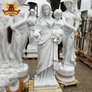Sculpture grandeur nature personnalisée en pierre <span class=keywords><strong>de</strong></span> Notre-Dame <span class=keywords><strong>de</strong></span> jardin extérieur Statue <span class=keywords><strong>de</strong></span> Mary <span class=keywords><strong>Lourdes</strong></span> en marbre avec taille personnalisée en gros - Product Image 3