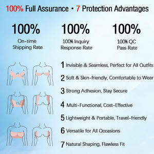 <span class=keywords><strong>Nastro</strong></span> Kinesiologico Ipoallergenico Impermeabile Senza Residui 5cm*5m <span class=keywords><strong>per</strong></span> Sollevamento <span class=keywords><strong>Seno</strong></span> e Copertura Capezzoli <span class=keywords><strong>per</strong></span> Seni Grandi - Product Image 2