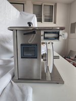 Machine à coller semi-automatique de haute précision LK-ZJT50 pour boîtes d'emballage avec scellage à angle droit